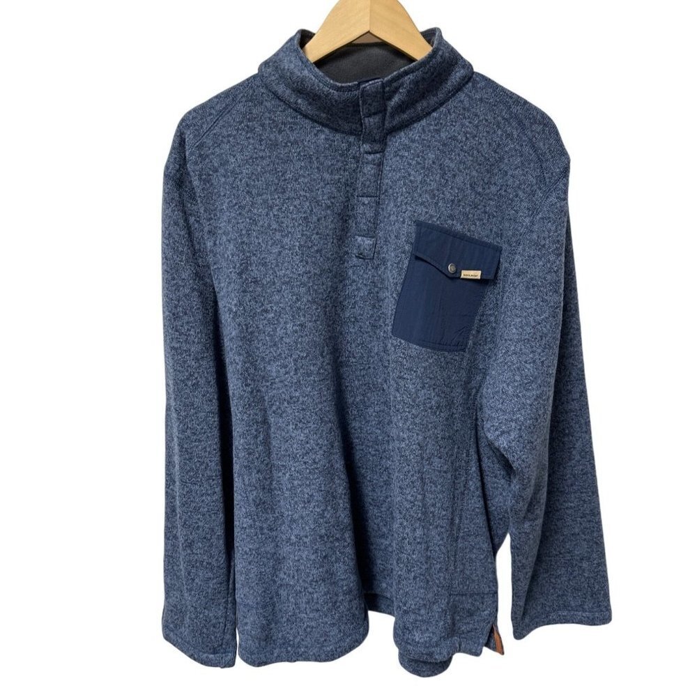 Woolrich Snap Button Long Sleeve Pocket Sweater Mens Size XXL
